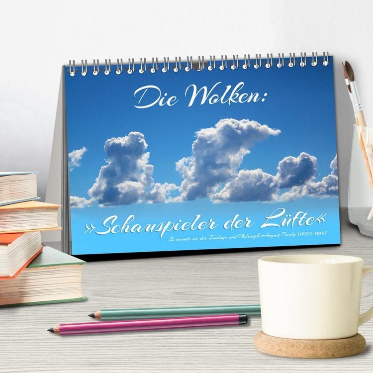 Produktbild: Die Wolken: "Schauspieler der L&uuml;fte" (Tischkalender 2026 DIN A5 quer), CALVENDO Monatskalender