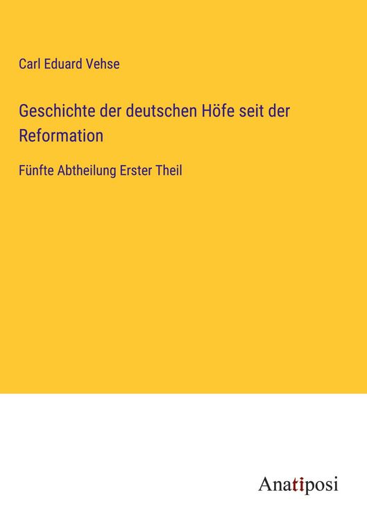 Produktbild: Geschichte der deutschen H&ouml;fe seit der Reformation