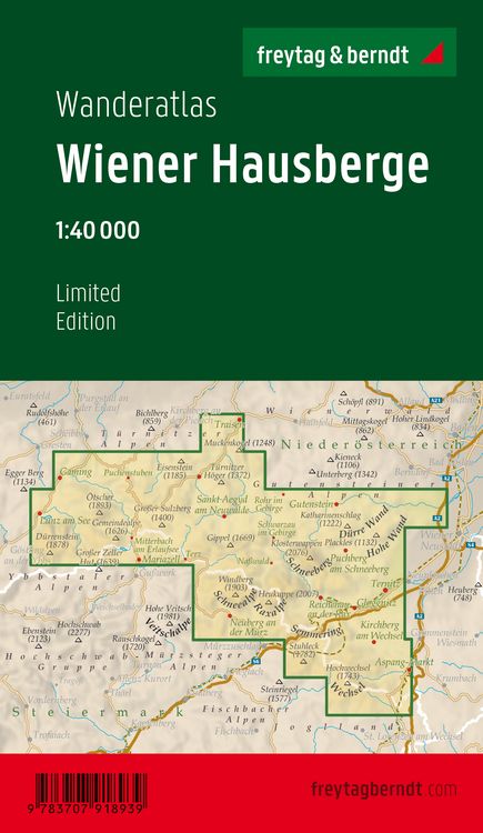 Produktbild: Freytag & berndt Wiener Hausberge, Wanderatlas 1:40.000, Jubli&auml;umsausgabe