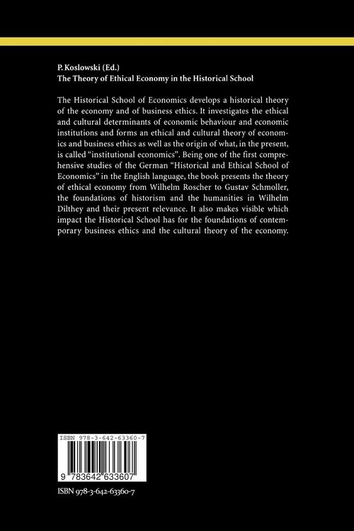 Produktbild: The Theory of Ethical Economy in the Historical School