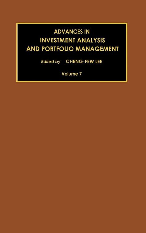 Produktbild: Advances in Investment Analysis and Portfolio Management, Volume 7