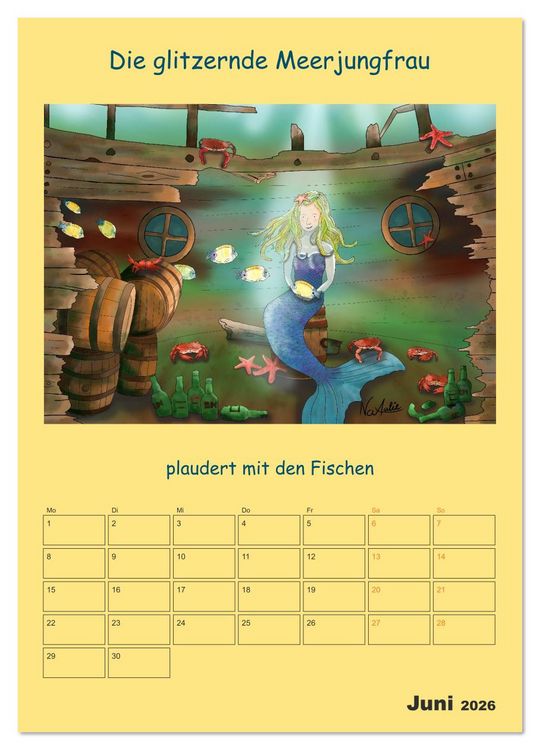 Produktbild: Wasserbewohner (hochwertiger Premium Wandkalender 2026 DIN A2 hoch), Kunstdruck in Hochglanz