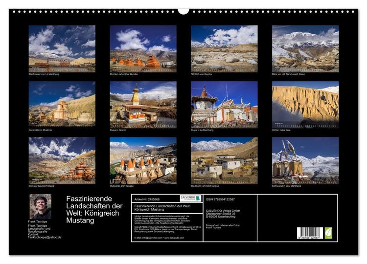 Produktbild: Faszinierende Landschaften der Welt: K&ouml;nigreich Mustang (Wandkalender 2027 DIN A2 quer), CALVENDO Monatskalender
