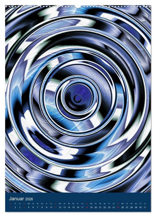 Produktbild: Digitale Kunst - rund und bunt (Wandkalender 2026 DIN A2 hoch), CALVENDO Monatskalender