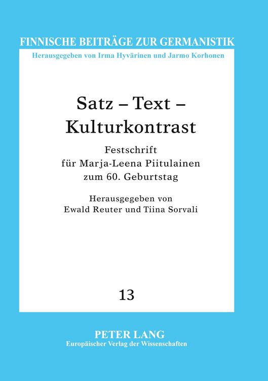 Produktbild: Satz &ndash; Text &ndash; Kulturkontrast
