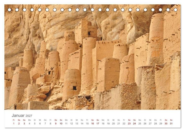 Produktbild: Mali - Dogonland - Weltkultur- und Weltnaturerbe (Tischkalender 2027 DIN A5 quer), CALVENDO Monatskalender