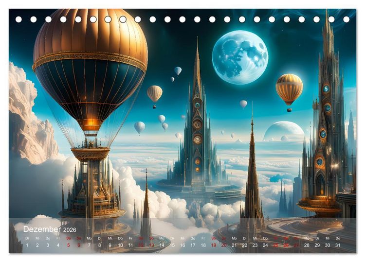 Produktbild: Epische Aussichten (Tischkalender 2026 DIN A5 quer), CALVENDO Monatskalender