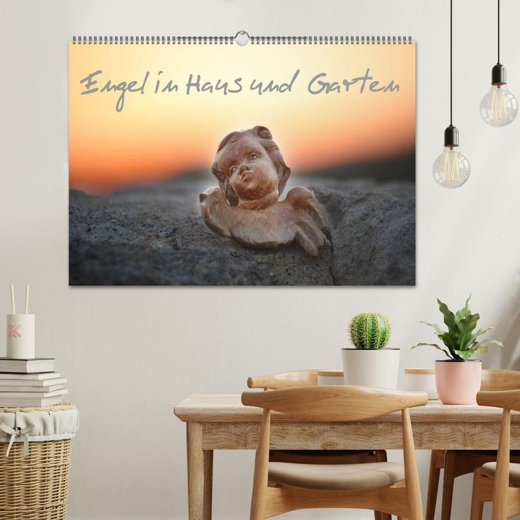 Produktbild: Engel in Haus und Garten (Wandkalender 2026 DIN A2 quer), CALVENDO Monatskalender