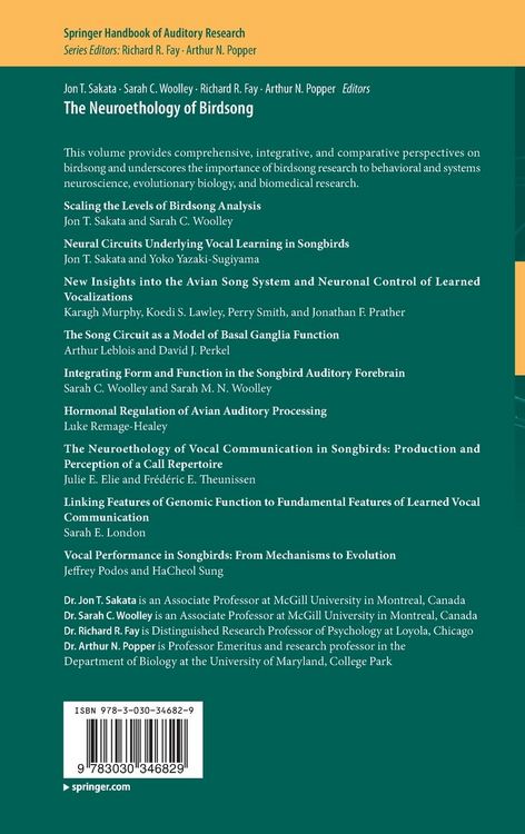 Produktbild: The Neuroethology of Birdsong