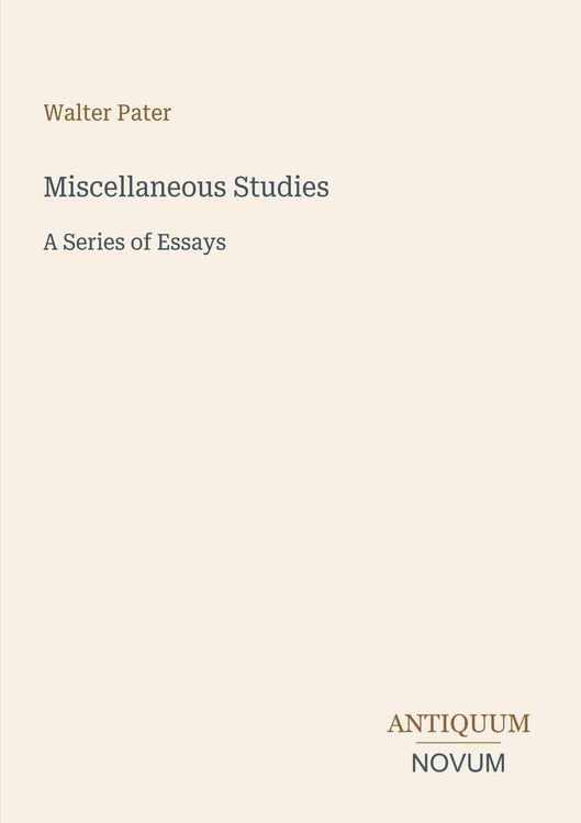 Produktbild: Miscellaneous Studies