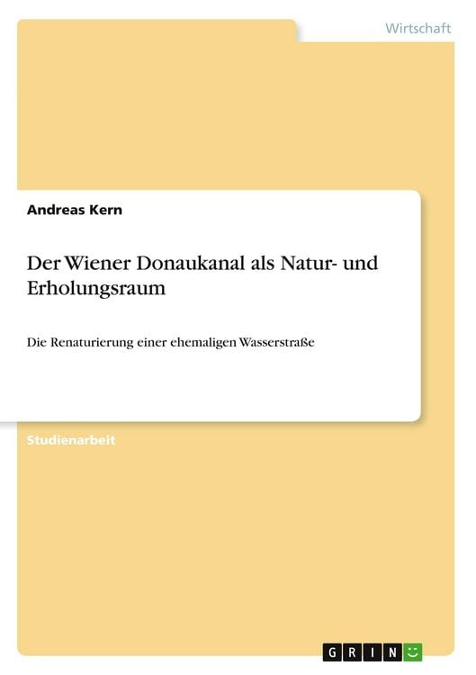 Produktbild: Der Wiener Donaukanal als Natur- und Erholungsraum