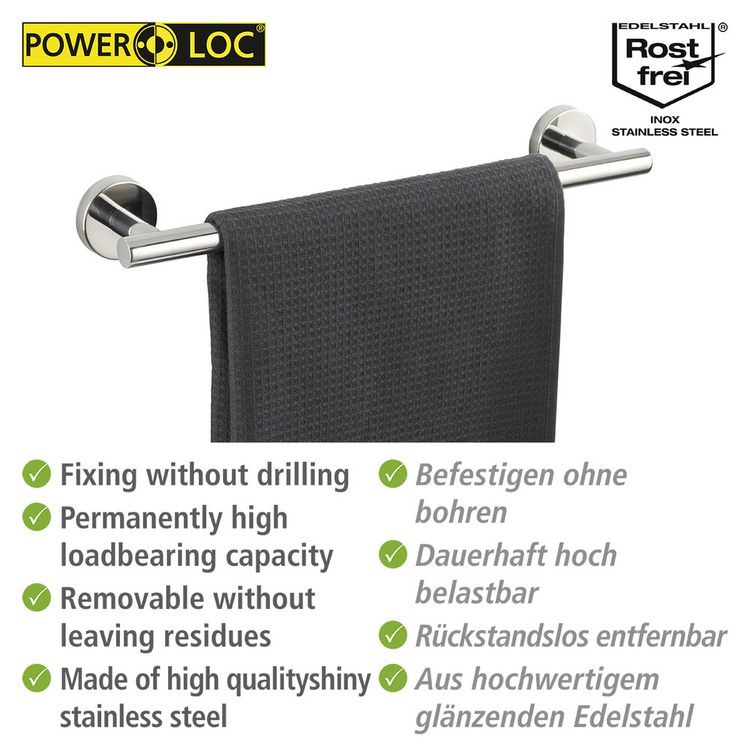 Produktbild: Badetuchstange Mod. Bosio Edelstahl Gl&auml;nzend, rostfrei, 40 cm