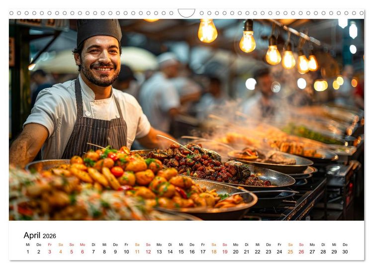 Produktbild: Street Food f&uuml;r Gourmets (Wandkalender 2026 DIN A3 quer), CALVENDO Monatskalender