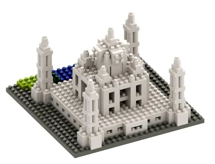 Produktbild: BRIXIES 200052 - Taj Mahal, 3D Konstruktionsbausatz aus Ministeinen, 475 Teile