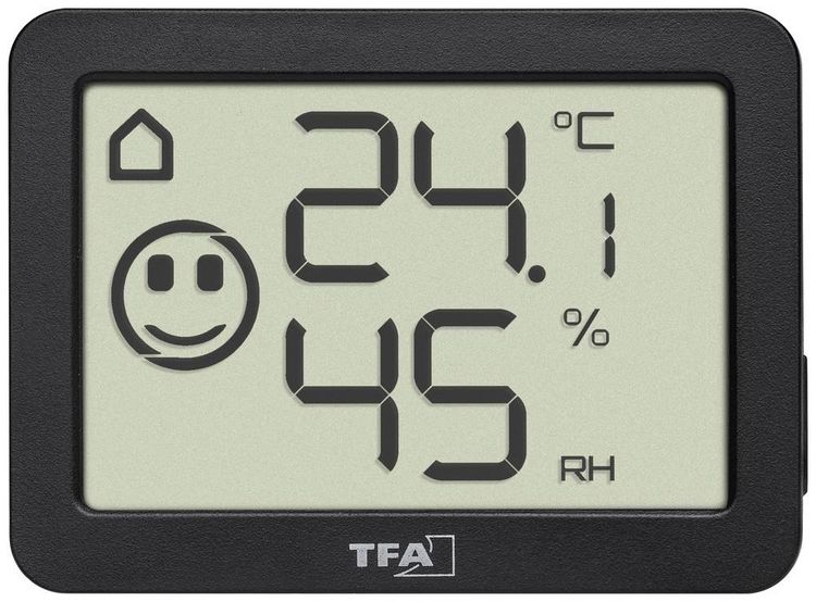Produktbild: TFA Dostmann Thermo-/Hygrometer Schwarz 30.5055.01