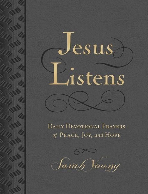 Produktbild: Jesus Listens, Large Text Leathersoft, Charcoal, with Full Scriptures
