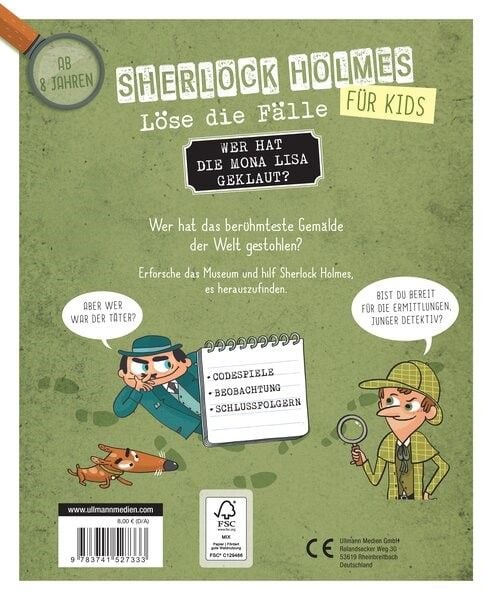Produktbild: Wer hat die Mona Lisa geklaut? Sherlock Holmes f&uuml;r Kids - L&ouml;se die F&auml;lle