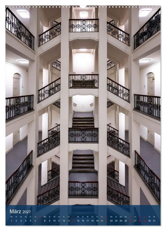 Produktbild: Treppenhauspoesie &ndash; Architektur im Aufstieg (hochwertiger Premium Wandkalender 2027 DIN A2 hoch), Kunstdruck in Hochglanz