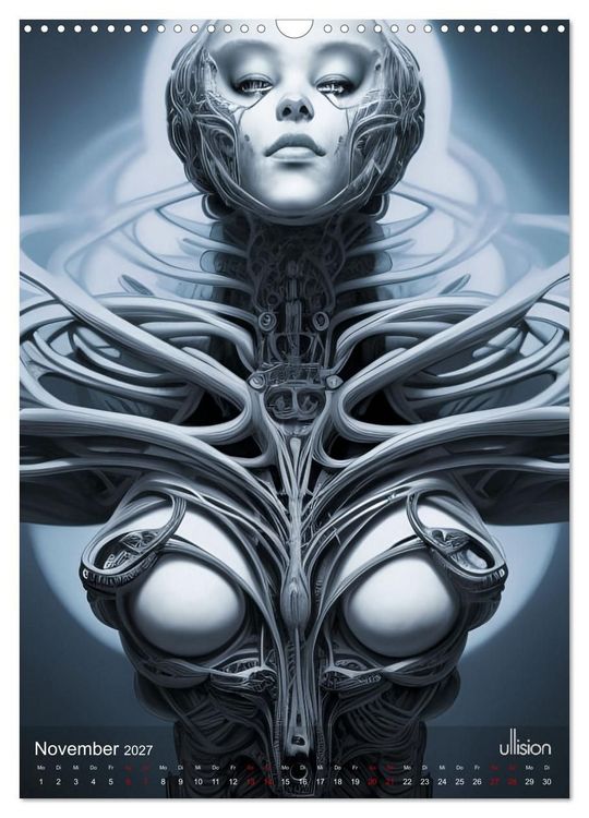 Produktbild: Biomechanic Portrait - Sch&ouml;nheit zwischen Mensch und Maschine (Wandkalender 2027 DIN A3 hoch), CALVENDO Monatskalender