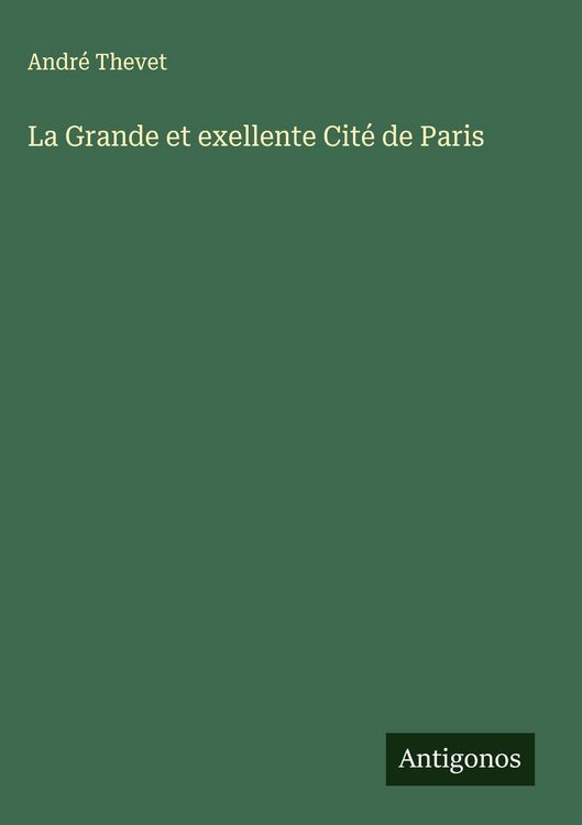 Produktbild: La Grande et exellente Cit&eacute; de Paris