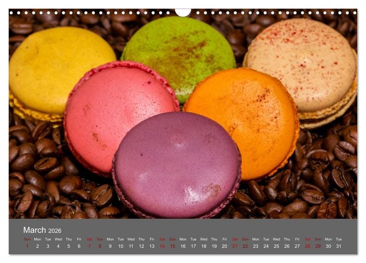 Produktbild: Macarons - the sweetest thing (Wall Calendar 2026 DIN A3 landscape), CALVENDO 12 Month Wall Calendar