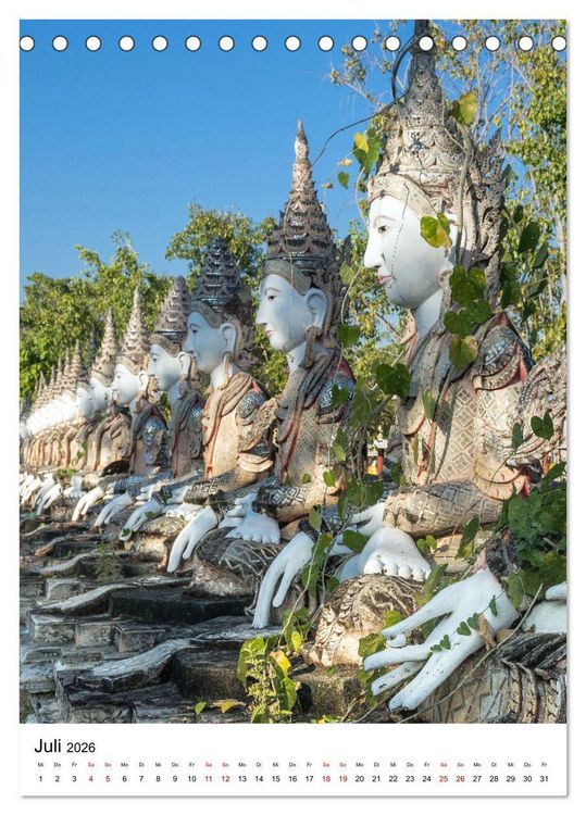 Produktbild: Buddhas im Gl&uuml;ck (Tischkalender 2026 DIN A5 hoch), CALVENDO Monatskalender