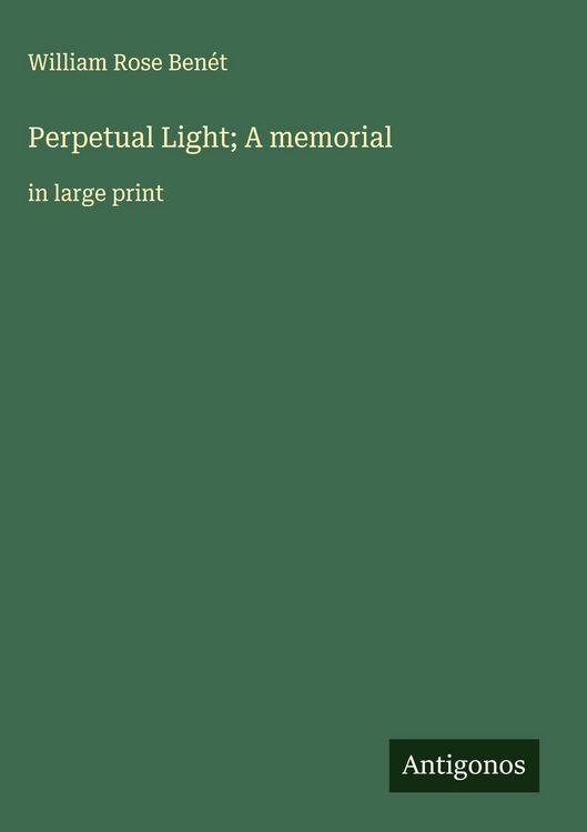 Produktbild: Perpetual Light; A memorial