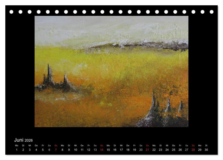 Produktbild: Kunstkalender von Michaela Nagel (Tischkalender 2026 DIN A5 quer), CALVENDO Monatskalender