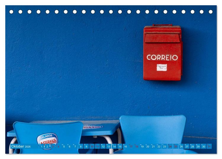 Produktbild: Die Farbe blau - Die Farbe der Weite und des Himmels (Tischkalender 2026 DIN A5 quer), CALVENDO Monatskalender