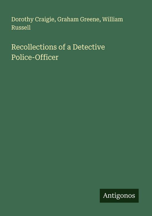 Produktbild: Recollections of a Detective Police-Officer