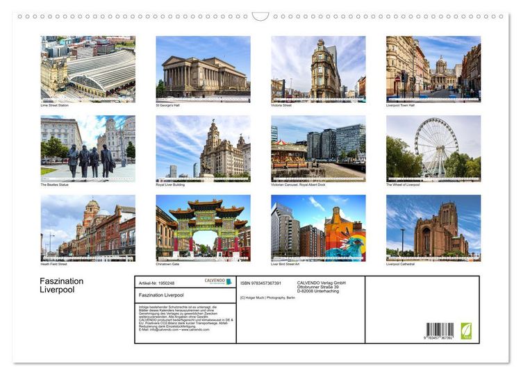 Produktbild: Faszination Liverpool (Wandkalender 2026 DIN A2 quer), CALVENDO Monatskalender