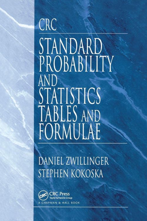 Produktbild: CRC Standard Probability and Statistics Tables and Formulae