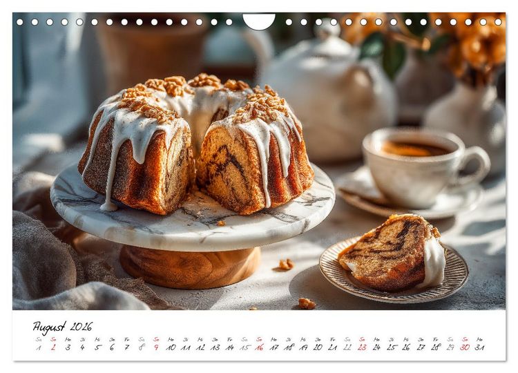 Produktbild: Klassiker aus Omas K&uuml;che - Zw&ouml;lf Kuchen mit Nostalgie-Gef&uuml;hl (Wandkalender 2026 DIN A4 quer), CALVENDO Monatskalender