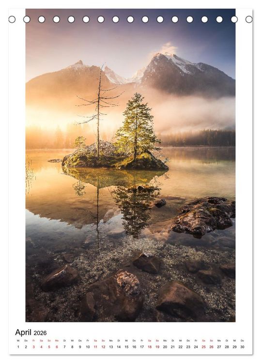 Produktbild: Alpenblicke - Ein Jahr in den Alpen (Tischkalender 2026 DIN A5 hoch), CALVENDO Monatskalender
