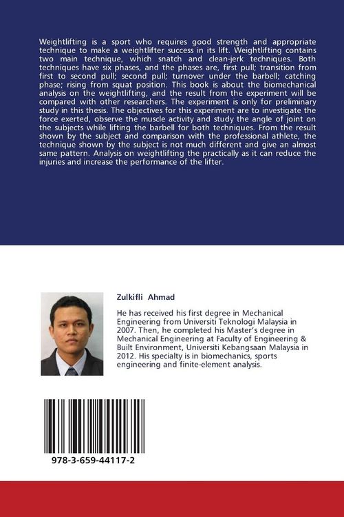 Produktbild: Biomechanical Analysis of Weightlifting
