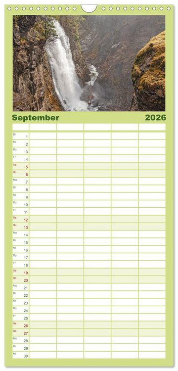 Produktbild: Familienplaner 2026 - Zauberhaftes S&uuml;dtirol mit 5 Spalten (Wandkalender, 21 x 45 cm) CALVENDO