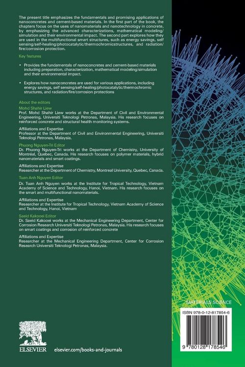 Produktbild: Smart Nanoconcretes and Cement-Based Materials