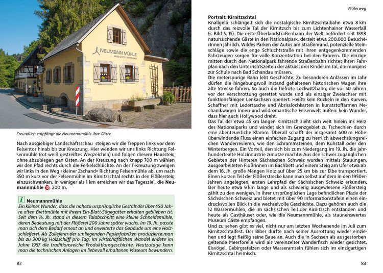 Produktbild: ROTHER Wanderf&uuml;hrer Malerweg und Dichter-Musiker-Maler-Weg. Alle Etappen der beiden Fernwanderwege durch die S&auml;chsische Schweiz.