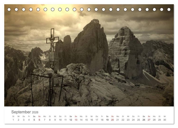 Produktbild: Drei Zinnen - S&uuml;dtirols Wahrzeichen (Tischkalender 2026 DIN A5 quer), CALVENDO Monatskalender