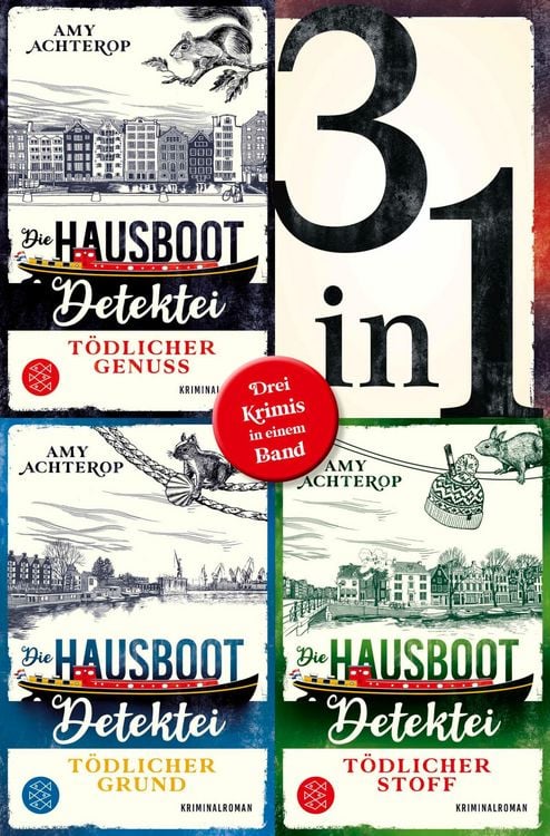 Produktbild: Die Hausboot-Detektei - T&ouml;dlicher Genuss / T&ouml;dlicher Grund / T&ouml;dlicher Stoff - Drei Krimis in einem Band