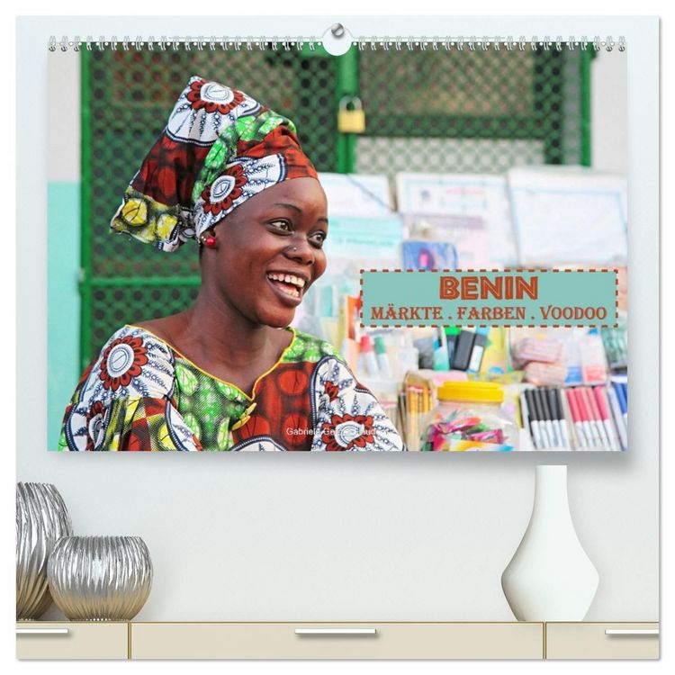 Produktbild: Benin M&auml;rkte Farben Voodoo (hochwertiger Premium Wandkalender 2027 DIN A2 quer), Kunstdruck in Hochglanz