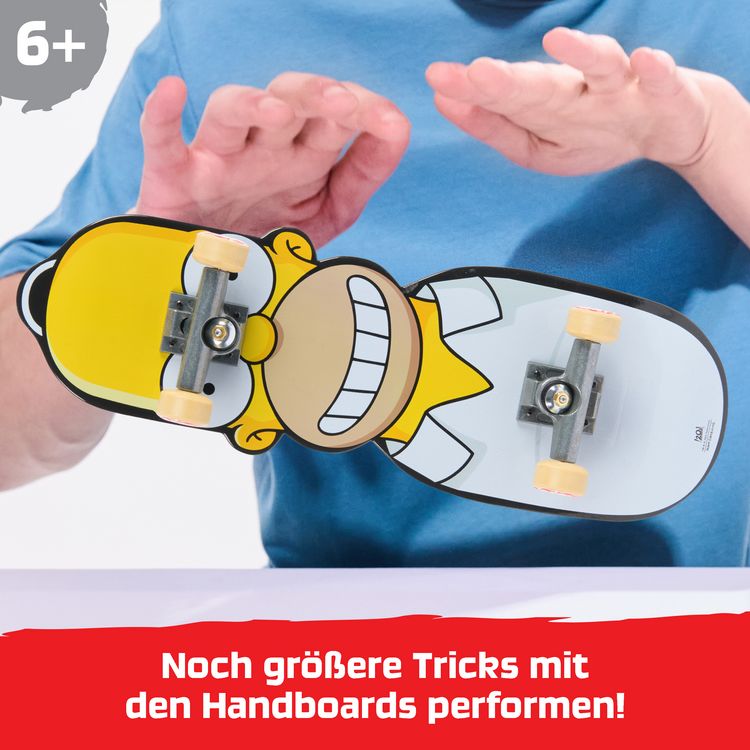 Produktbild: Tech Deck, Handboard mit Santa Cruz und Homer von The Simpsons, Mini-Skateboard f&uuml;r Tricks mit den H&auml;nden