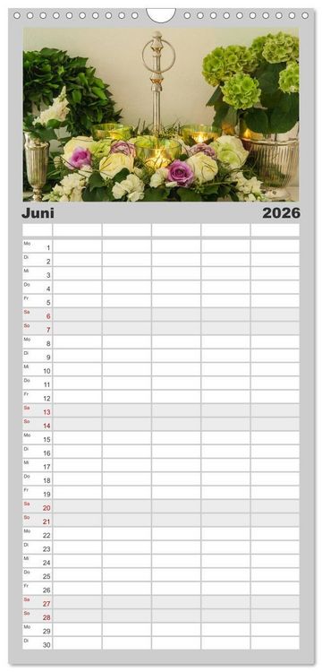 Produktbild: Familienplaner 2026 - Raum f&uuml;r Blumen mit 5 Spalten (Wandkalender, 21 x 45 cm) CALVENDO