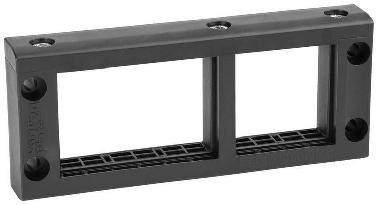 Produktbild: HellermannTyton VarioPlate-24_Frame-PL-BK Kabeldurchf&uuml;hrungsrahmen halogenfrei Kunststoff Schwarz 1 St.