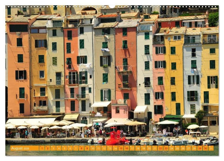 Produktbild: Ligurien f&uuml;r Tr&auml;umer (hochwertiger Premium Wandkalender 2026 DIN A2 quer), Kunstdruck in Hochglanz