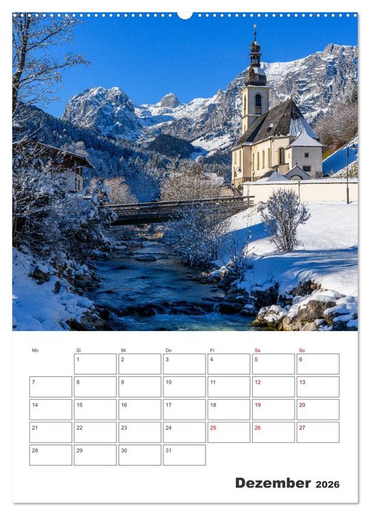 Produktbild: Vier Jahreszeiten im Berchtesgadener Land (Wandkalender 2026 DIN A2 hoch), CALVENDO Monatskalender