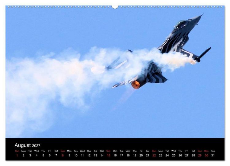 Produktbild: General Dynamics F-16 Fighting Falcon (High Quality Premium Wall Calendar 2027 DIN A2 landscape),CALVENDO 12 Month Wall Calendar