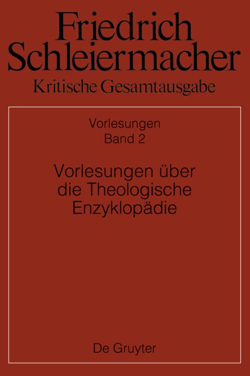 Produktbild: Vorlesungen &uuml;ber die Theologische Enzyklop&auml;die