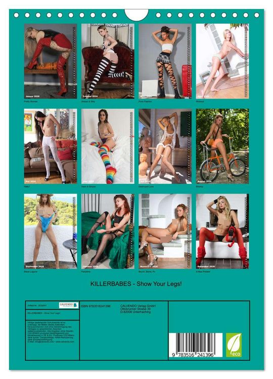 Produktbild: KILLERBABES - Show Your Legs! (Wandkalender 2026 DIN A4 hoch), CALVENDO Monatskalender