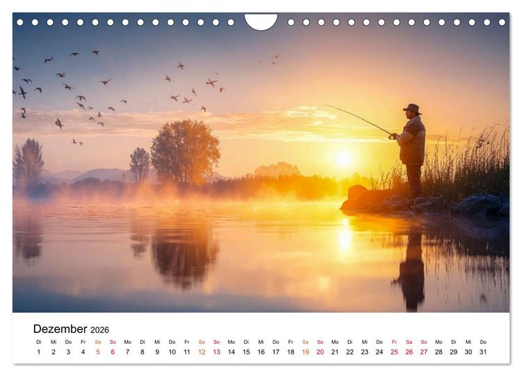 Produktbild: Angeln mit Herz und Haken (Wandkalender 2026 DIN A4 quer), CALVENDO Monatskalender